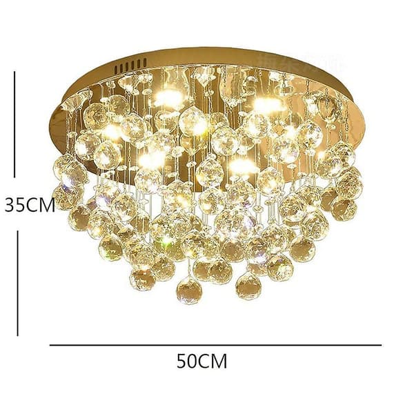50cm Ø Loftlampe i Rustfrit Stål - Moderne Ø-Design