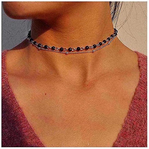 Htooo Beaded Choker halskæde Dainty halskæder smykker til kvinder og piger