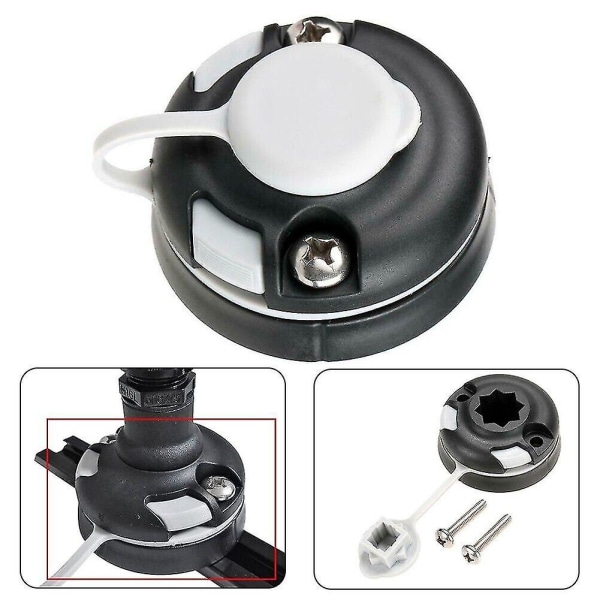 Kajak Flagstang Base Rail Mount Udskiftning Til Marine Yacht Fiskeri Båd Kano. (sort+hvid) 1 stk)