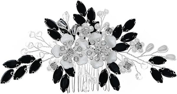 Pärlblomma hårkam för bruden elegant bröllopsaccessoar återanvändbar blomdekor