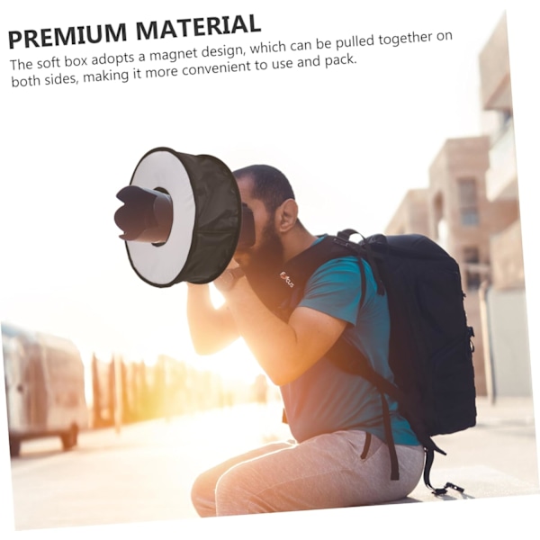 Diffuser för videolampa, portabel ringblixtdiffuserstrumpa 45cm