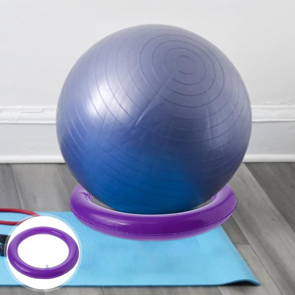 Bärbar yogabollsbas Stabil rund träningsbollshållare Fästring Säkerhetsstativ