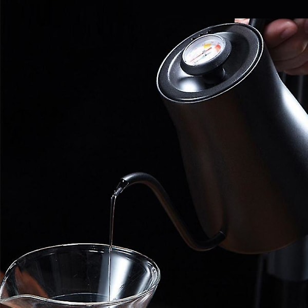 Kaffekande i rustfrit stål 850ml med termometer