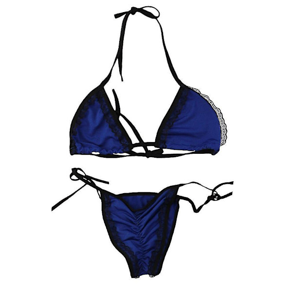 Mode Kvinnor Tvådelad Rygglös Bikini Baddräkt Baddräkter