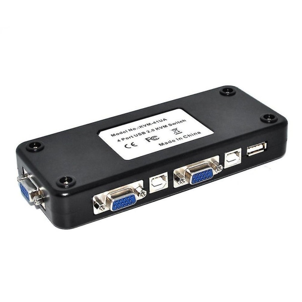 USB 2.0 KVM 4 Port SVGA VGA Näppäimistö Hiiri Switch Box