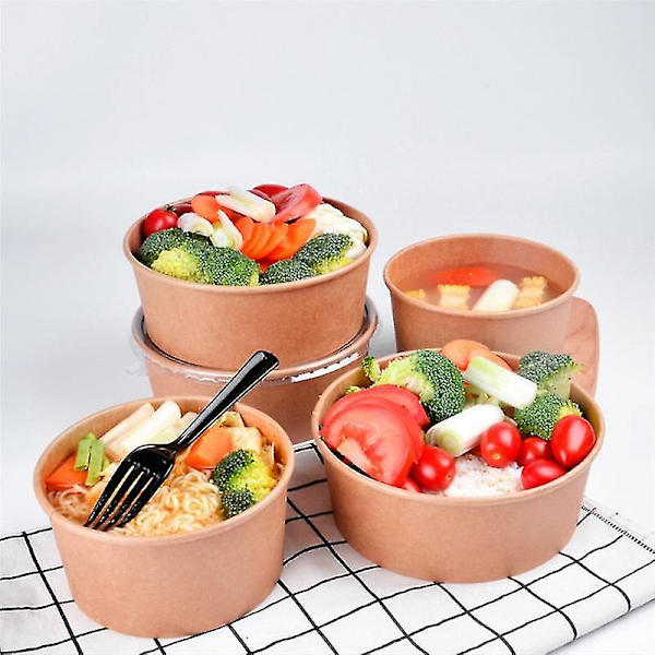 20 stk Engangs Kraftpapirskåle Party Favor 16oz