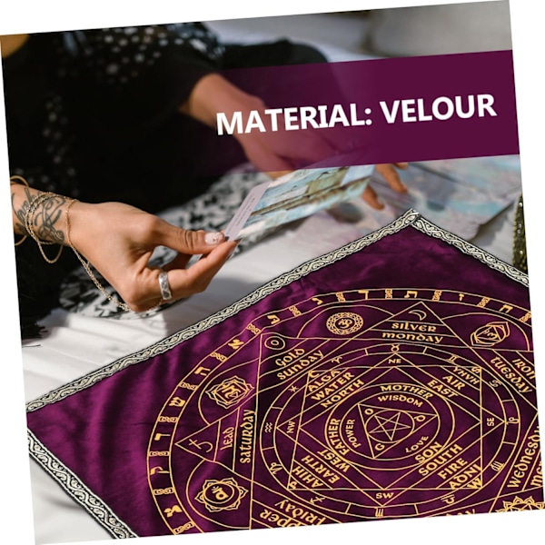 Alttariliina 60x60cm Tarot-ennustusliina Velvet Tarot-peleihin ja lukusessioihin