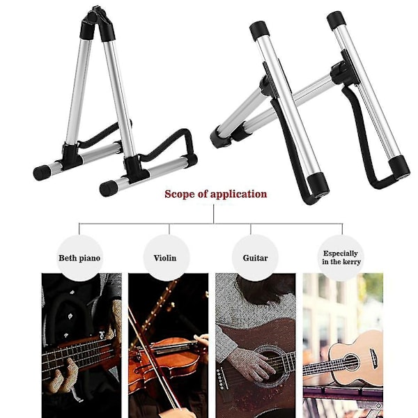 Folding Elektrisk/Akustisk Bass Gitar Stativ A-Ramme