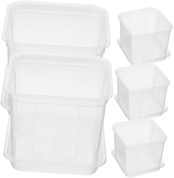 Blomkrukor Plast Växtkrukor Dränering Orkidé för Inomhus Utomhus Växt för Suckulenter