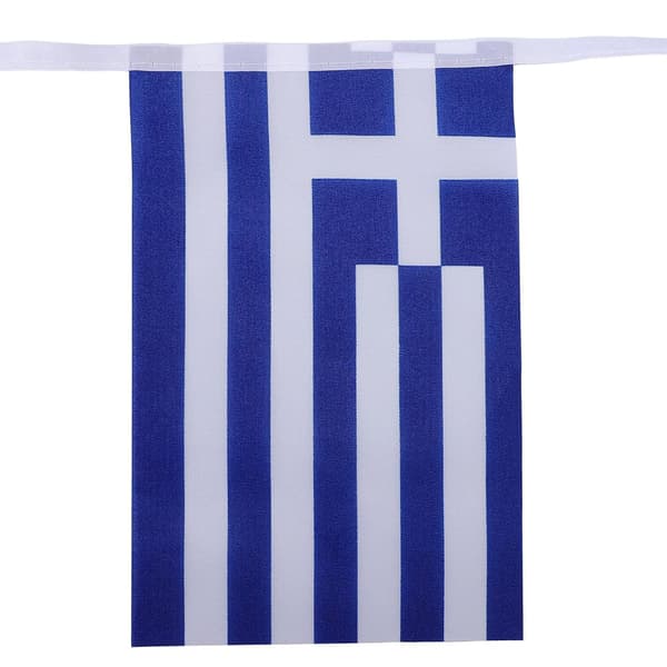 Mini Hellas Flagg Hengende Banner Hellas Bannerstreng 14x21cm Firkantet Solid Polyester