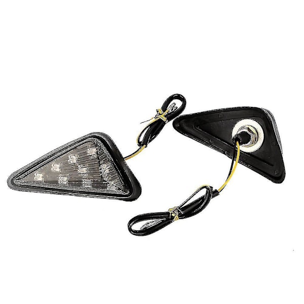 2 stk Blinklys, Amber Led Blinklys, 12v Trekant Strobe Markering Lys Universal Gul Lys