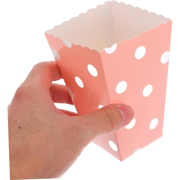 24 stk. Popcornæsker til drenge og piger, store og små snackbeholdere til aften, fødselsdag, bryllup