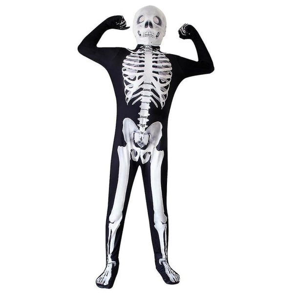 Barnens Halloween-Kostym - Spöklikt Jumpsuit-Set för Utklädning 8-9 Years