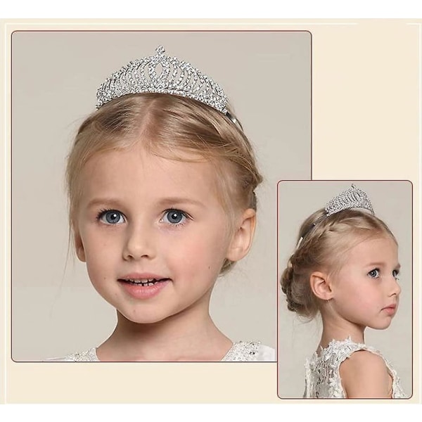 Barnedagsgave Princess Sparkling Crystal Rhinestone Kid's Crown Birthday Glitter Tiara