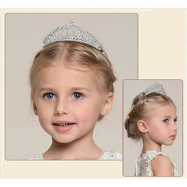 Lastenpäivän lahja Prinsessan kimalteleva kristalliriipus lapsen kruunu syntymäpäivä glitter tiara