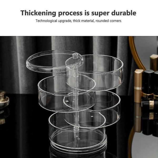 360 Graders Roterende Hylle Transparent Smykkeorganisator