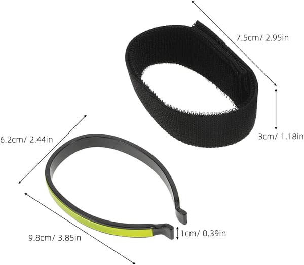 3 par reflekterende elastiske cykelbuksestropper, justerbare bukseclips