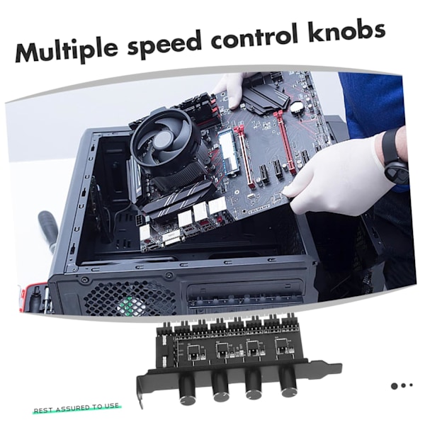 Computer Case Fan Hub 3pin/ Variabel Hastighedsregulator Pc Køleventilator Hub Splitter Nem Installation til Pc Ventilatorer