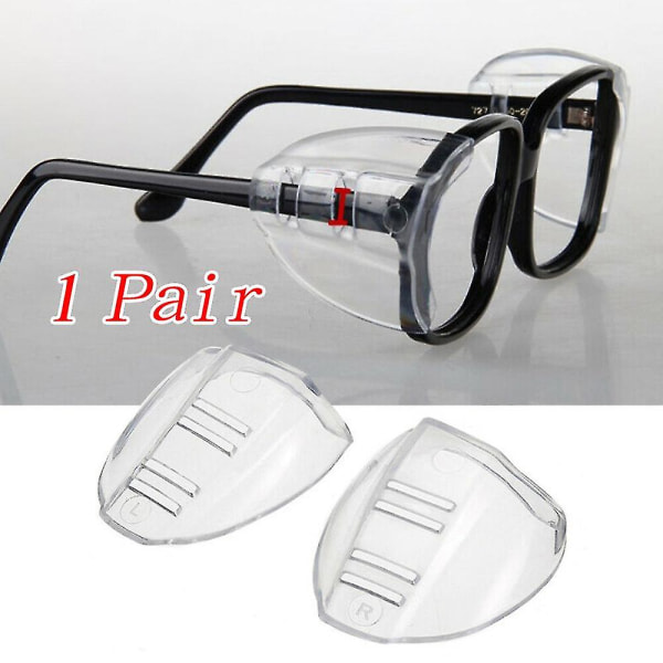 Sidoskydd i mjuk plast för glasögon Slip On Skyddsglasögon Shield Universal 1Pairs