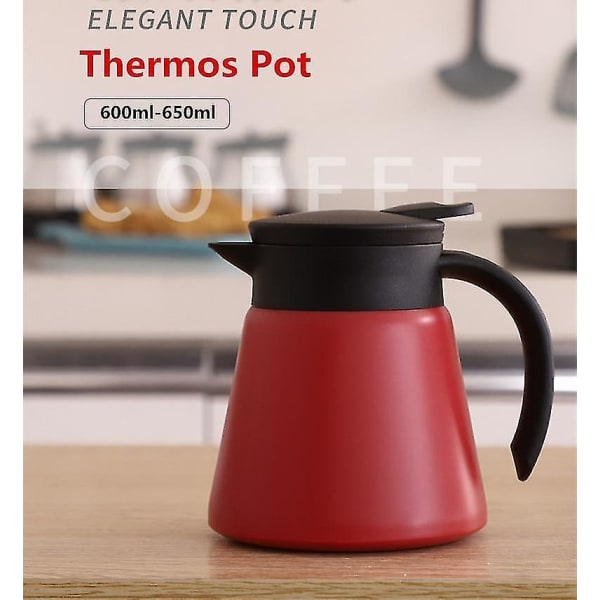 600 ml Termos Isolerad Flask Rostfritt Sned Munn Kanne