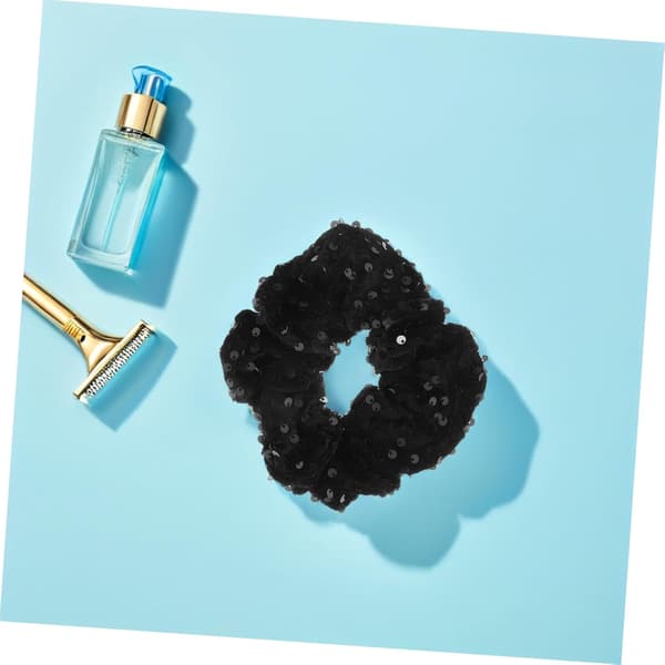 3 stk. Glitter Hår Scrunchie Paillet Hårbånd til Kvinder Elastiske Glitrende Hestehaleholdere til Fester Daglig Brug