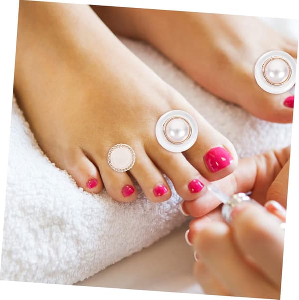 8 stk. silikone tåskillere til neglelak pedicure tåskillere til kvinder til hjemme-spa pedicurebehandling