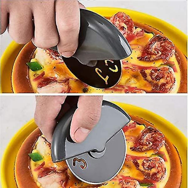 Pizzaskærer, Pizzaskærerhjul, Bageri Pizzaskæringsværktøjer, Mini Pizzaskærere (sort + grøn) (2 stk)
