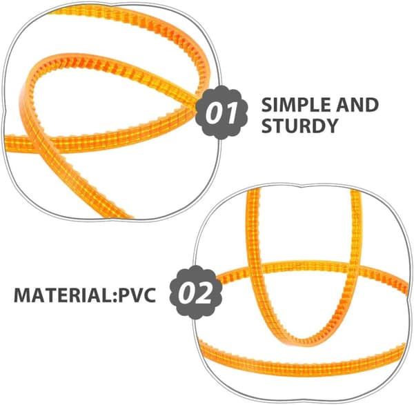 4 stk. erstatningsbelter til sukkerspinnmaskin laget av solid PVC