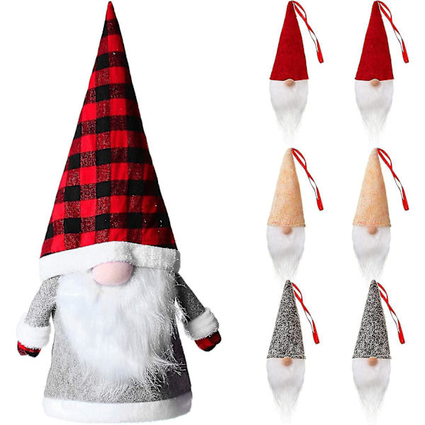 Plush-joulupukki-tonttuhatut Joulu Elf-koristeet