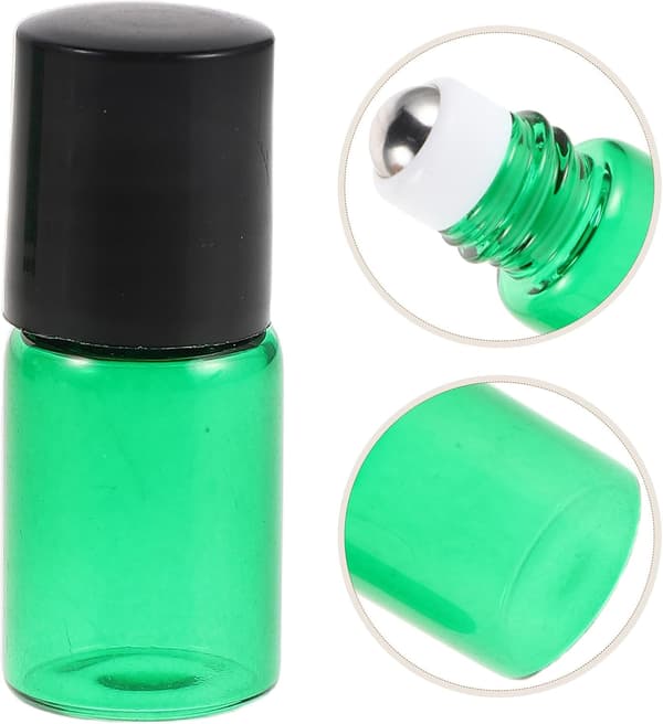 15 st eteriska oljeflaskor i glas, påfyllningsbara roll-on-flaskor för aromaterapi, hudvård och resor