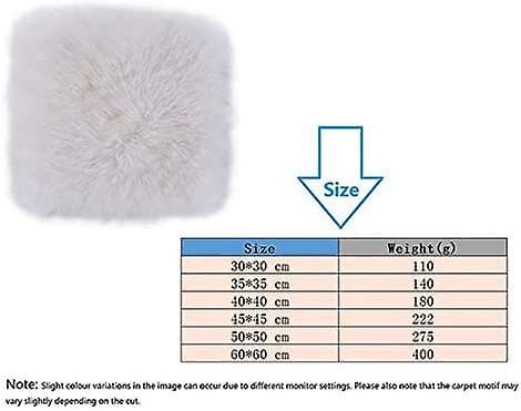 Kunstig ull seteputer Fluffy Soft Longhair Dekorative stol pute sofa matte