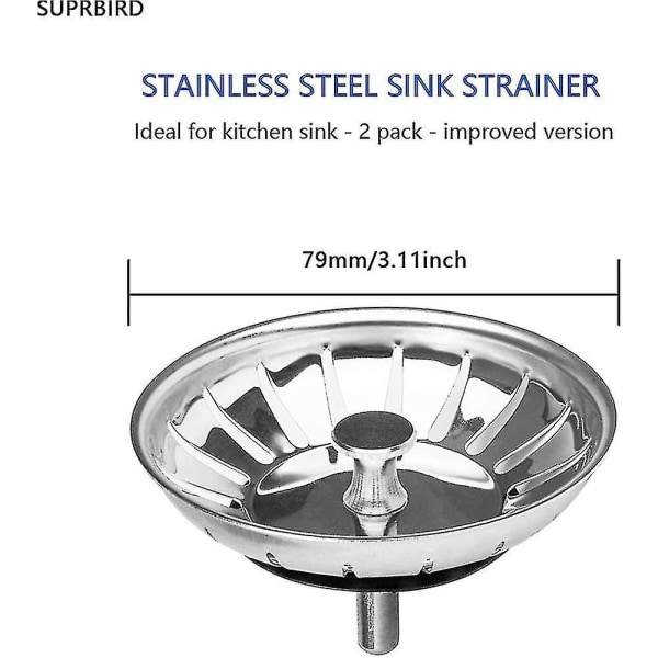 Sl Aftapningskurve Vask, 2 stk Heilwiy Diameter 78mm - 80mm Aftapningskurv Vask Aftapningskurv