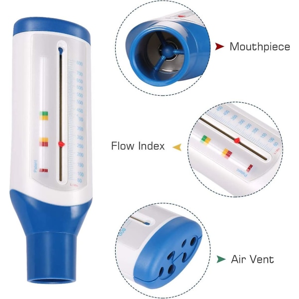 Personlig spirometer Peak Flow - Expiratoriskt flödesmätare - Spirometri lungfunktion