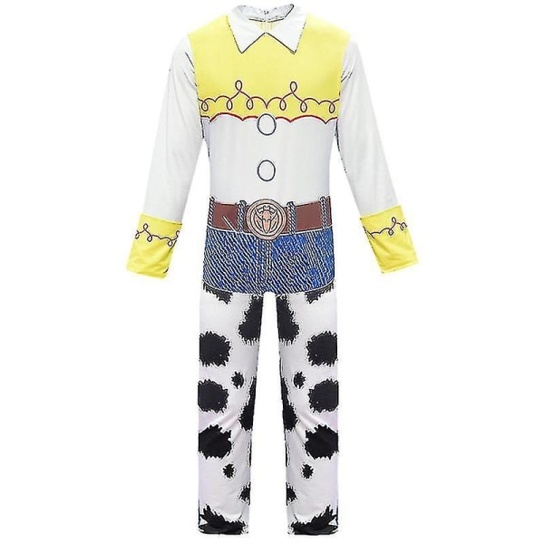 Toy 4 Jessie Barnkläder för Flickor Kostym Fancy Outfit Maskerad Jumpsuit Bodysuit Mask Hatt Ba 8-10 Years