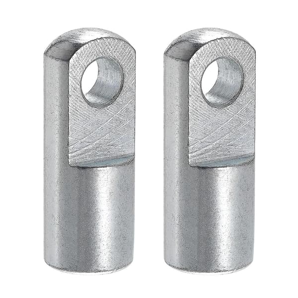 Luftcylinderstavsgaffelände M10x1.25 Hontråd 52.5mm Längd I-Typ Koppling Silver 2st