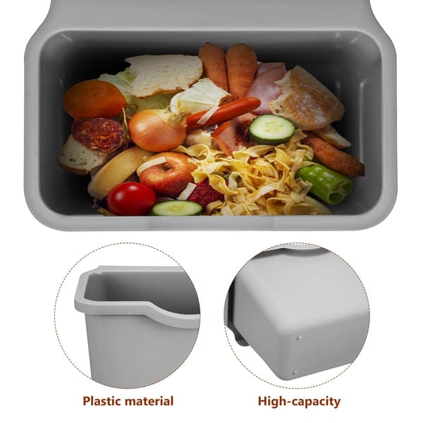 Liten sopkorg Kök Komposthink Plast Skåpmonterad Väggmonterad Korg Rektangulär
