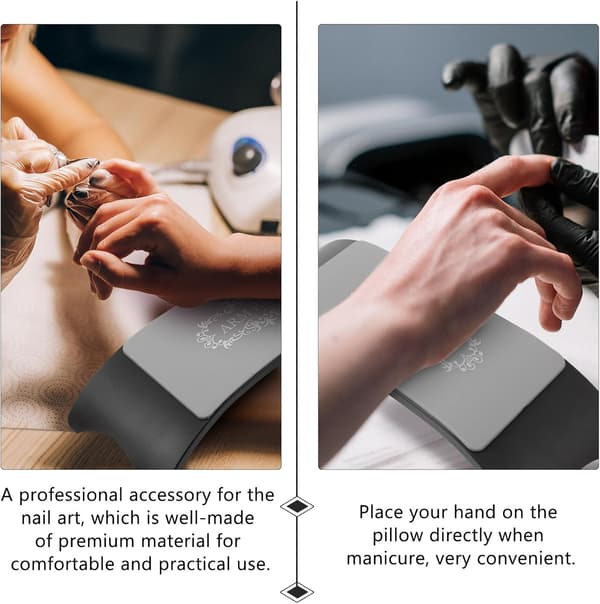 Manikyr Armkudde Nagelkonst Vilokudde för Hand Bekvämt ABS-material Stabiliserar Händer
