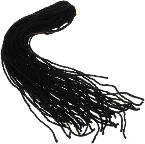 Dreadlock Extension Hæklet Hår Dobbeltendede Dreadlocks Paryk Sort 1b# Hip-hop Stil Hårstykke Extensions