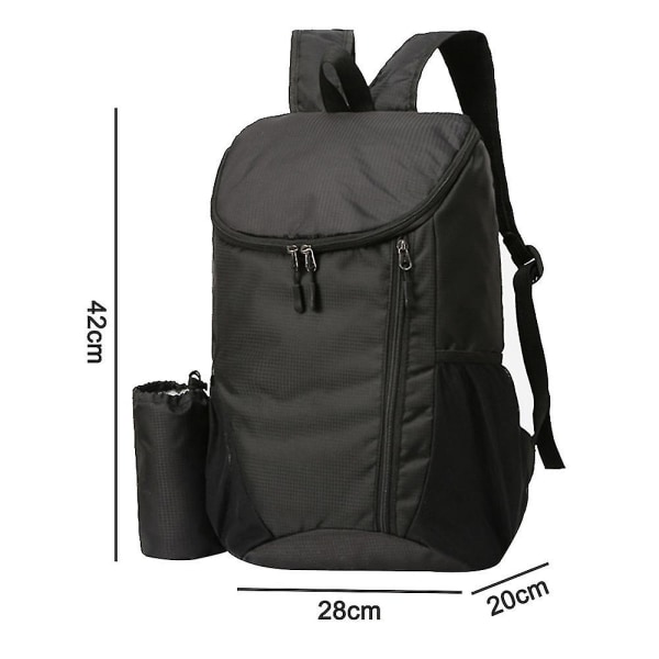1 st 20l Lätt packbar ryggsäck, liten hopfällbar vandringsryggsäck Dagspaket för resor Camping utomhussemester