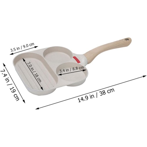 Frukost Äggpanna Non-Stick Stekpanna Set Camping Multifunktionell Enkel Rengöring
