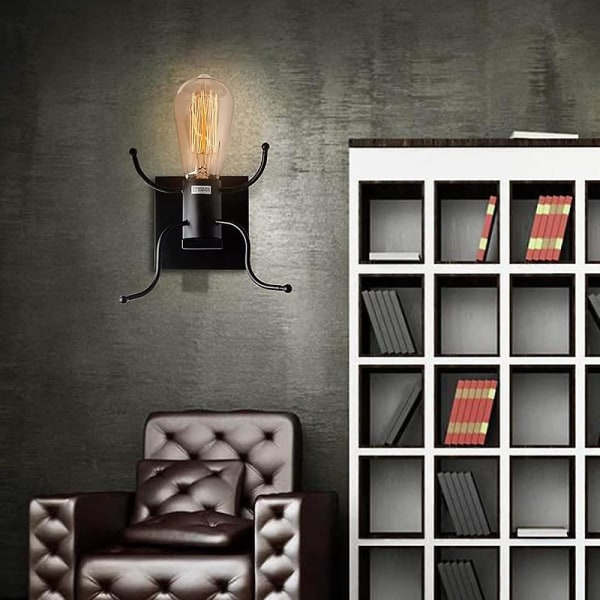 Væglamper Indendørs Væglampe Lys Industrielt Retro Væglampe Art Deco Lampe Til Børneværelse Soveværelse Stue Køkken Trappegang