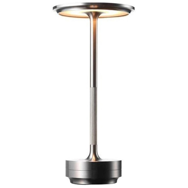 Uppladdningsbar bordslampa, dimbar, metall, vattentät, touch