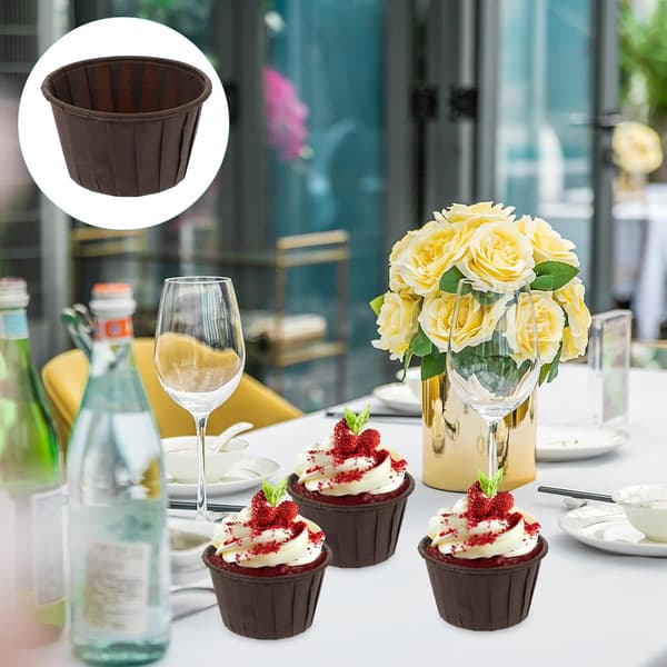 50 st muffinsformar bakformar förtjockat papper oljesäkert