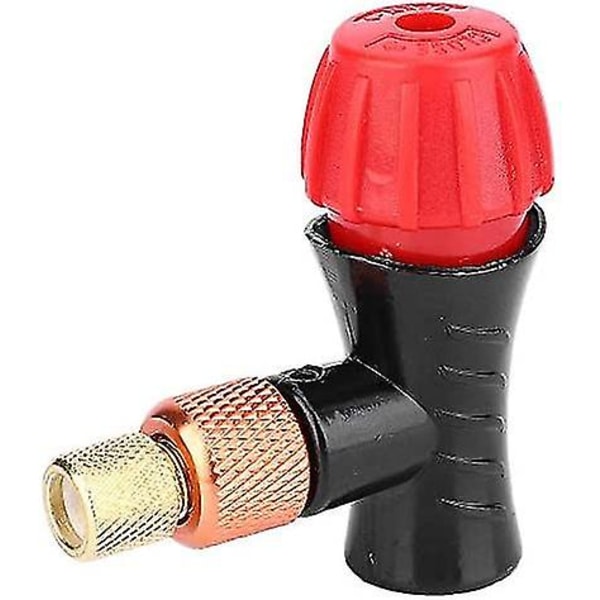 Sykkelpumpeventilhode Sykkeldekkpumpe For Landeveissykler Og Terrengsykler (svart rød) (1 stk)