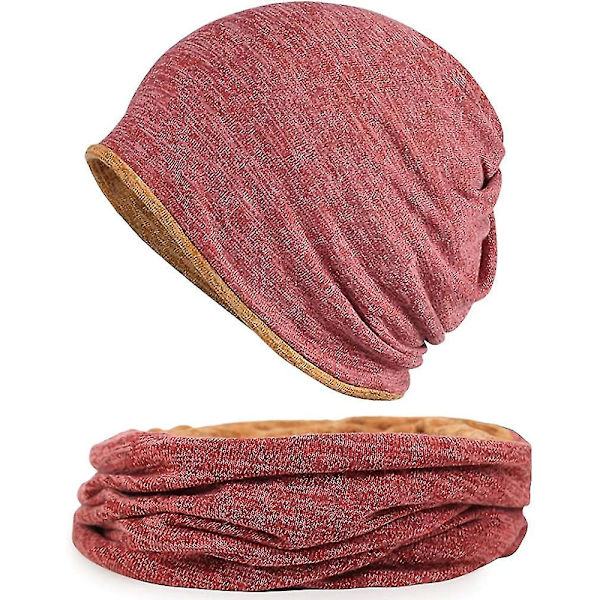 Hatt for menn og kvinner i bomull, avslappet beanie, myk og lett løpehatt, kort hatt for voksne, kjemisk hatt, avslappet hatt Red*red