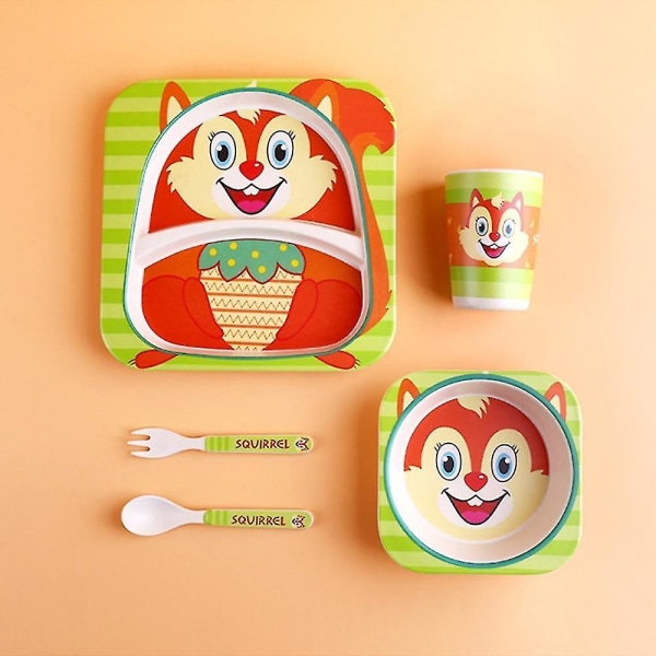 5 kpl Baby Dish -pöytäastiat Lasten sarjakuvaruokinta-astiat a090 | Fyndiq