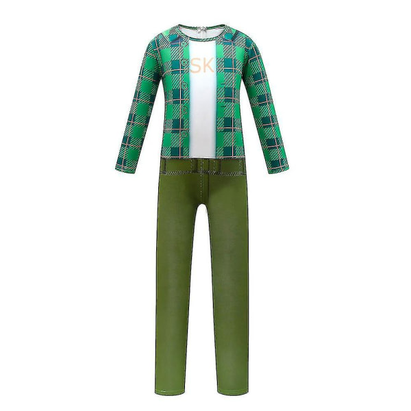 Turning Red Jumpsuit Barnkläder Mask Set Fancy Up Kostym 8-9 Years