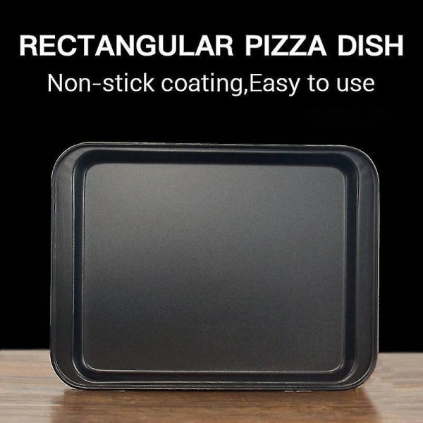 Rektangulært Non-Stick Brødkake Bakebrett Svart DIY