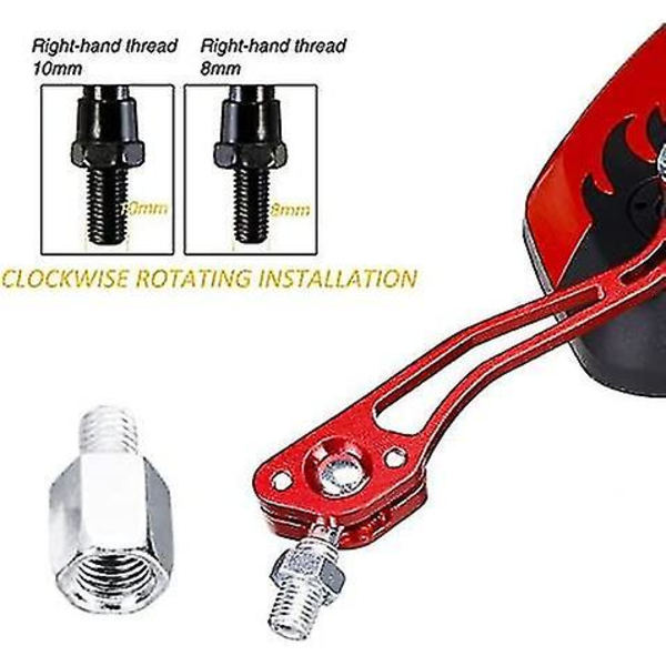 2 st Universal Motorcykel Speglar Bakspelspegel 360 Graders Rotation Motorcykel Mot