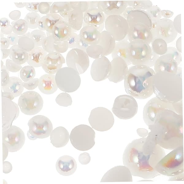 Flatback Halvrunde Plastperler Neglekunst Charms for DIY Manikyrboks